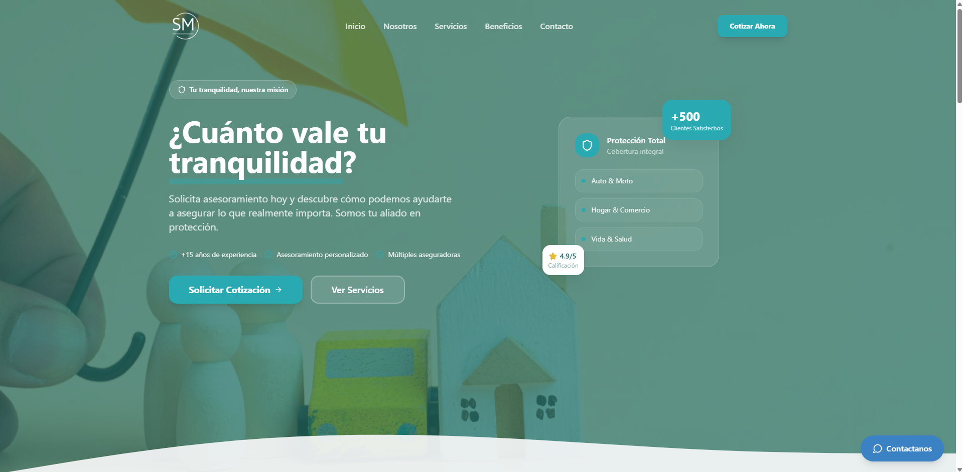 Captura del proyecto SMPAS – Landing Institucional