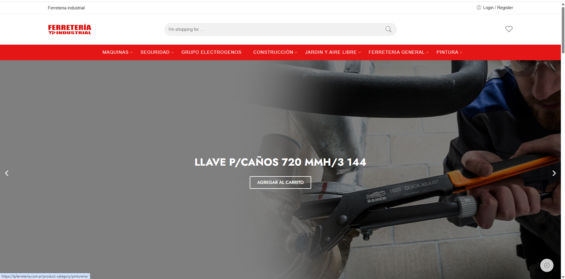 Captura del proyecto TP Ferreteria – Ecommerce