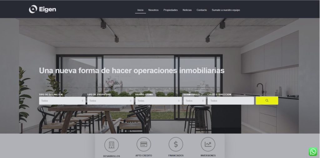 Captura del proyecto Eigen