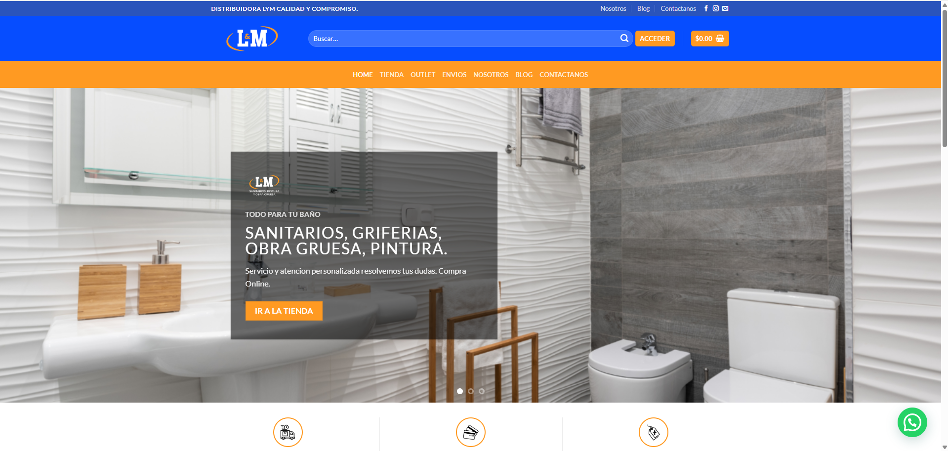 Captura del proyecto Diseño y desarrollo Ecommerce Distribuidora LyM