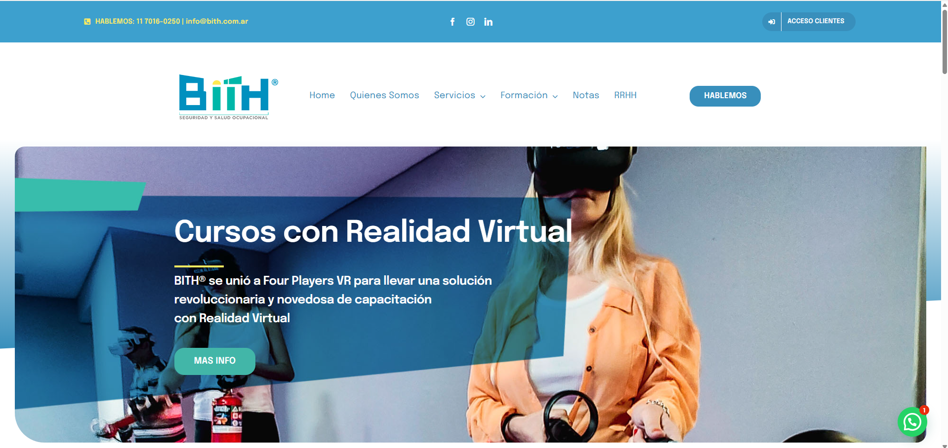 Captura del proyecto Bith Consultora – Diseño web