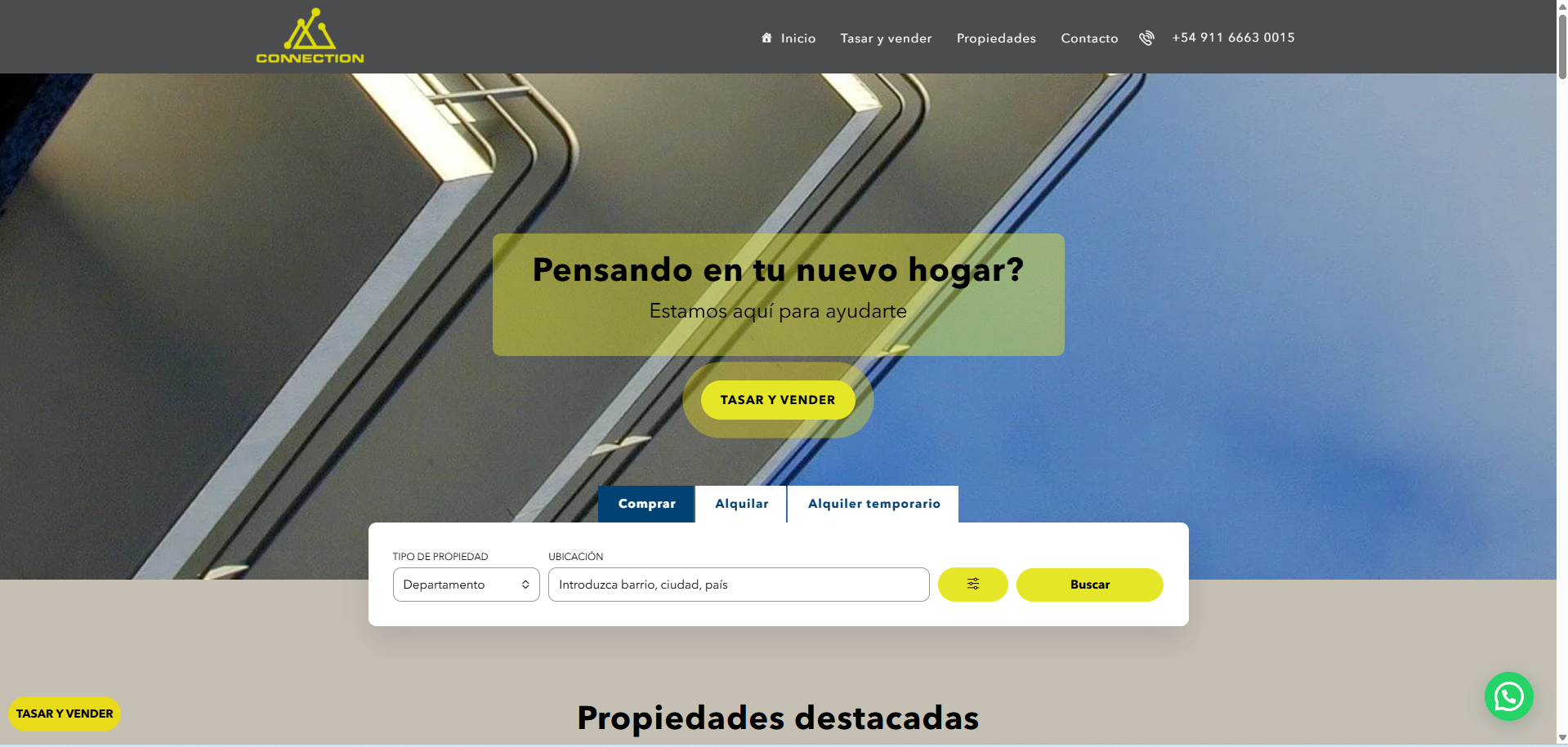 Captura del proyecto Connection Inmobiliaria – Integracion con Tokko broker