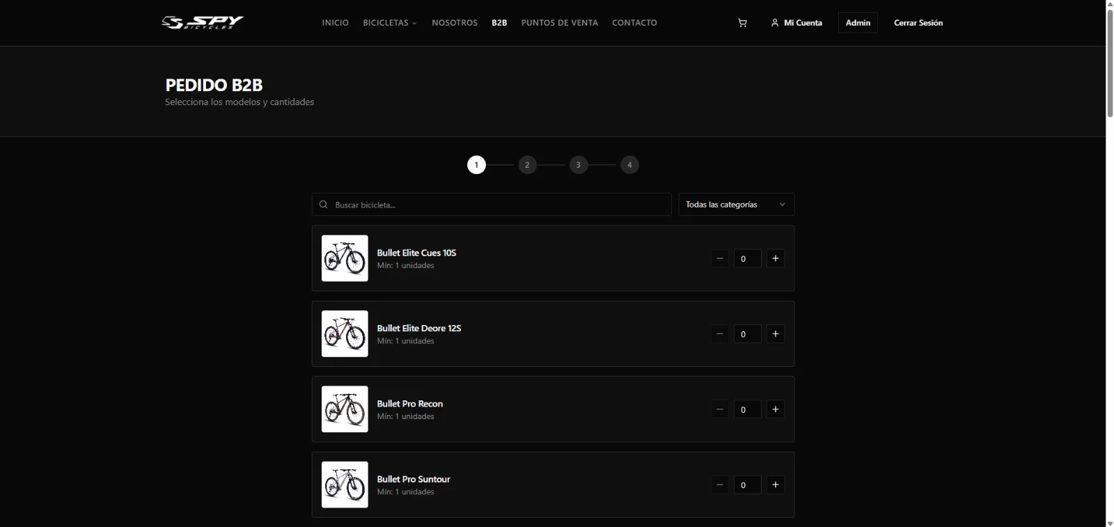 Imagen del proyecto Spy Bikes – Web Corporativa con catalogo B2B