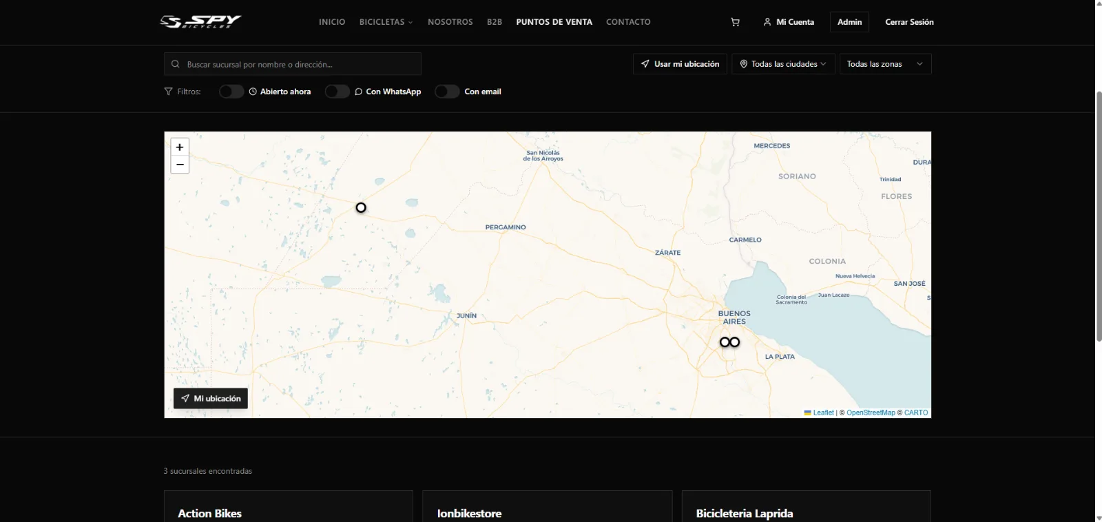 Imagen del proyecto Spy Bikes – Web Corporativa con catalogo B2B