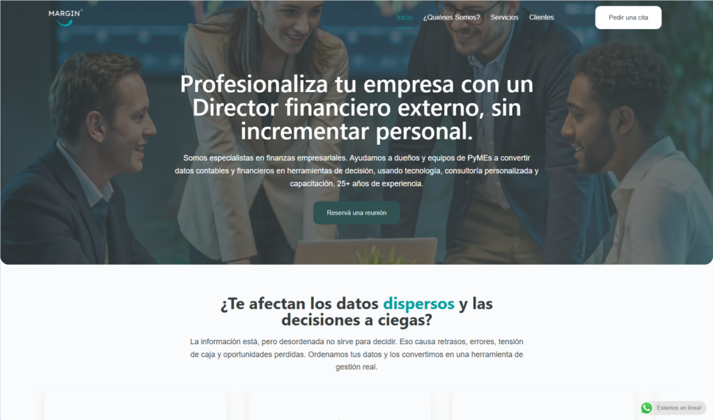 Captura del proyecto Margin